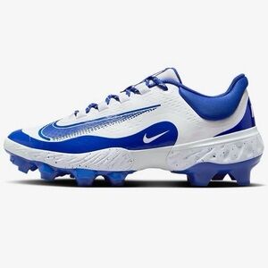 Nike Alpha Huarache 4 Elite MCS Baseball Cleats White Blue FD6255-106 Mens Sz 10